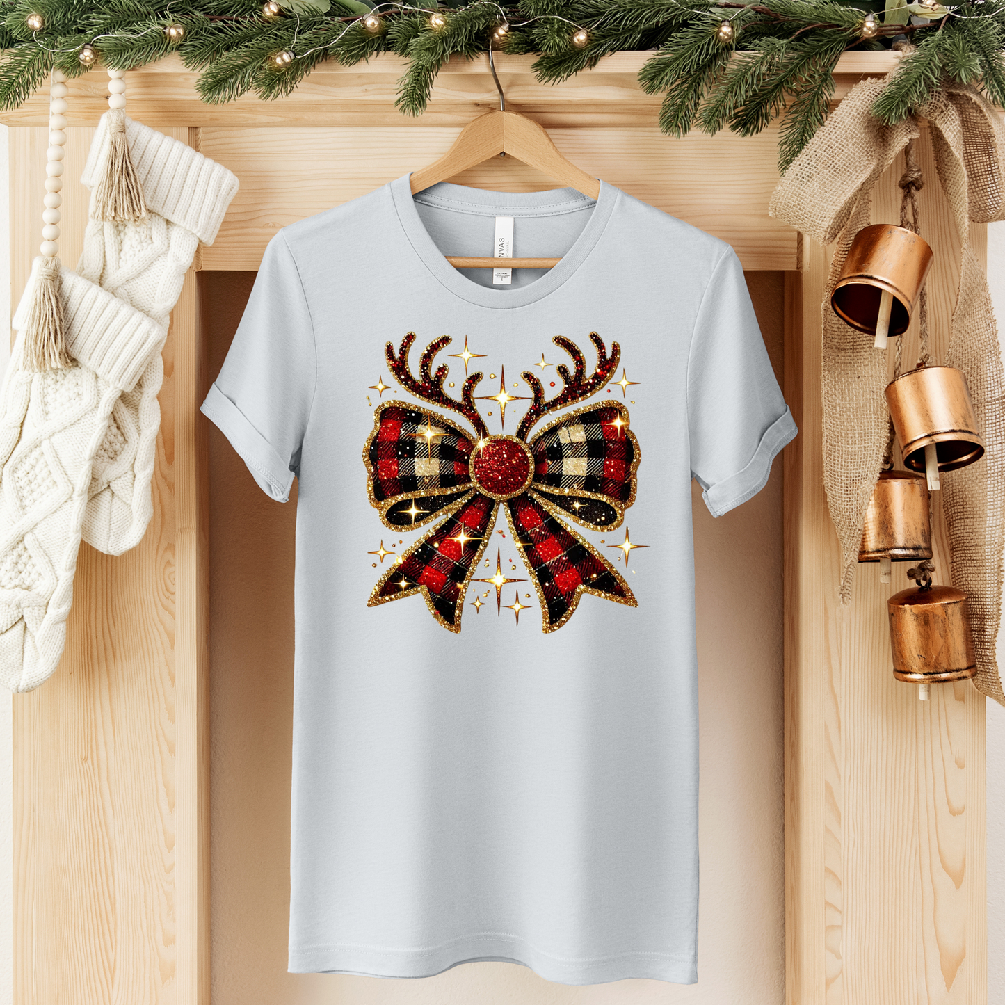 Antler Bow Bella+Canvas Tee