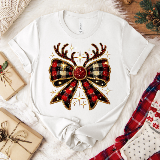 Antler Bow Bella+Canvas Tee