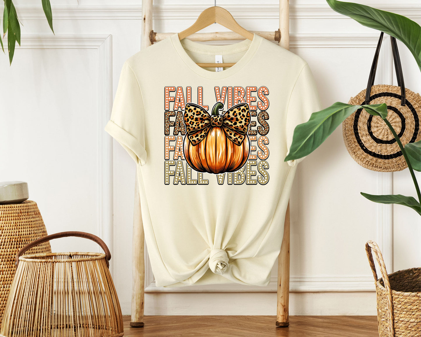 Fall Vibes Pumpkin Bella+Canvas Tee