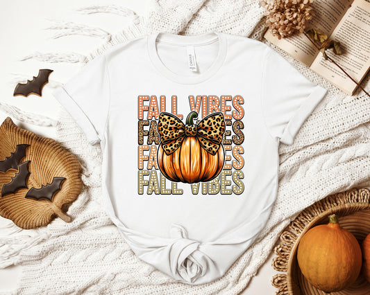 Fall Vibes Pumpkin Bella+Canvas Tee