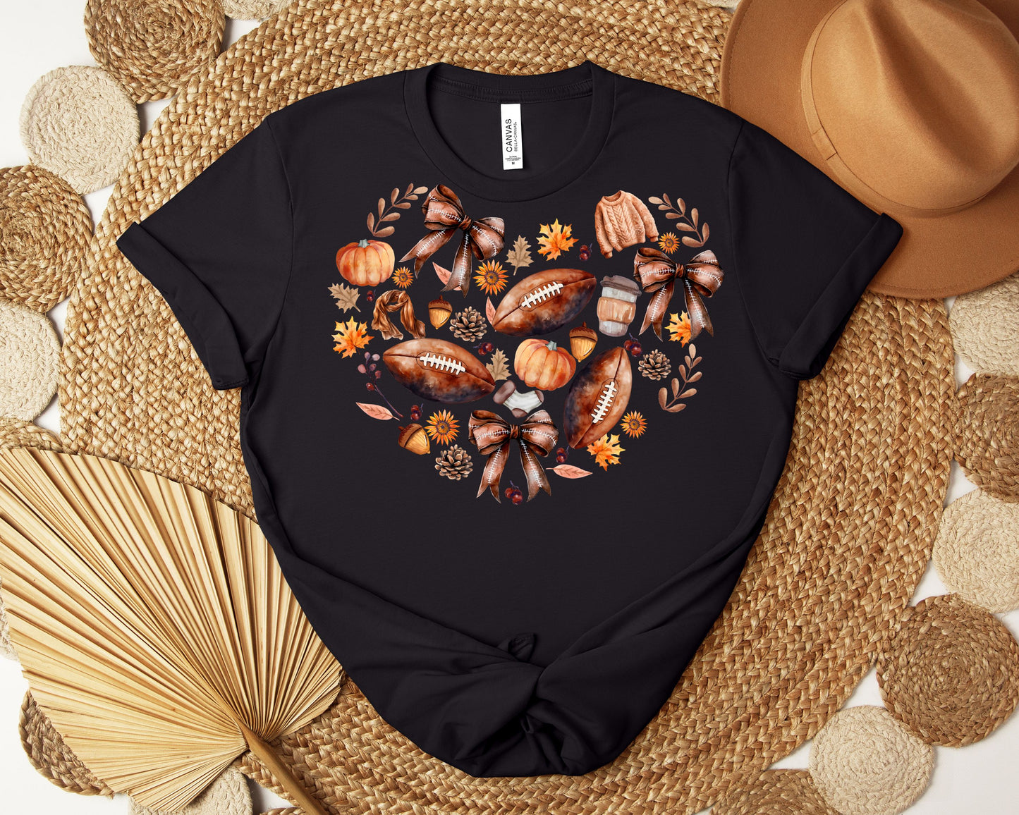 Fall Heart Bella+Canvas Short Sleeve T-Shirt