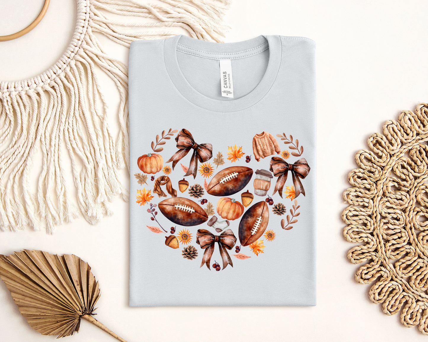 Fall Heart Bella+Canvas Short Sleeve T-Shirt