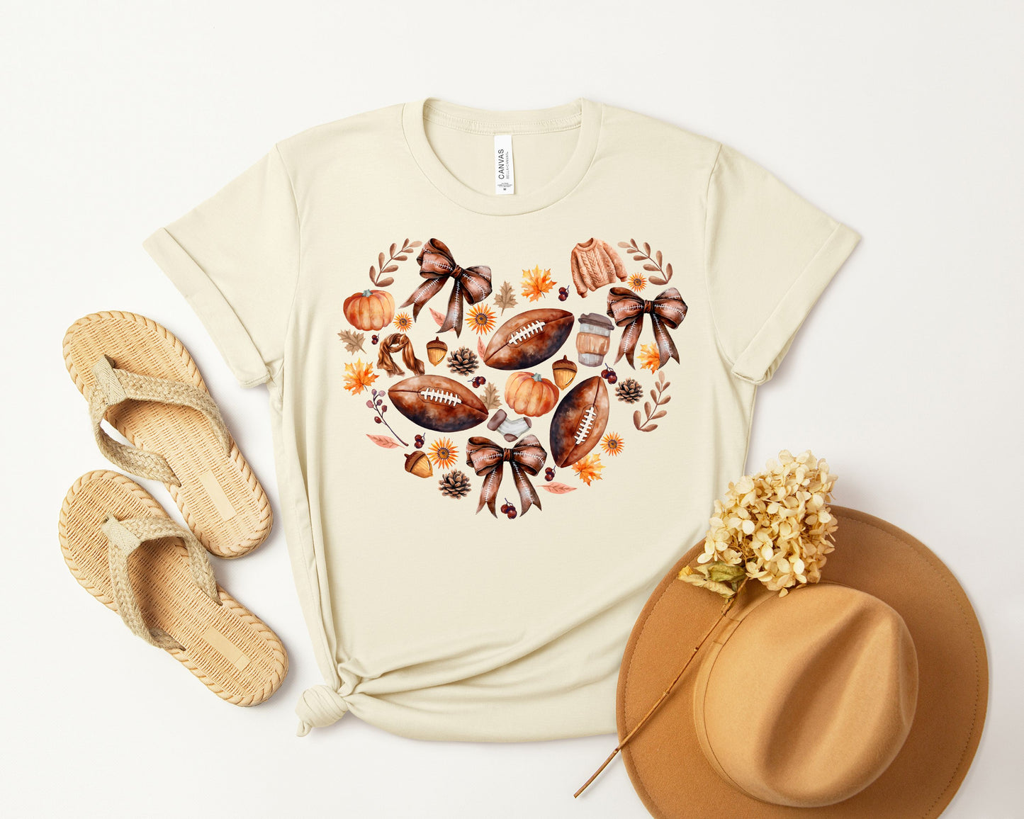 Fall Heart Bella+Canvas Short Sleeve T-Shirt